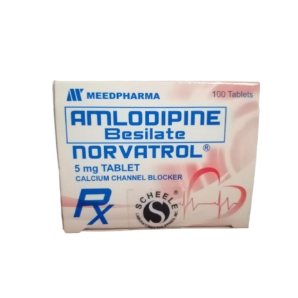 Image of NORVATROL AMLODIPINE 5MG - 1 BOX X 100 TABS