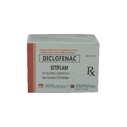 SITIFLAM Diclofenac Sodium 50mg Enteric-Coated Tablet 100's price in ...