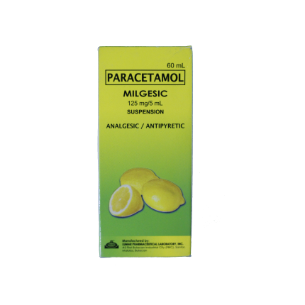 Image of MILGESIC PARACETAMOL 125MG / 5ML SUSPENSION 60ML LEMON