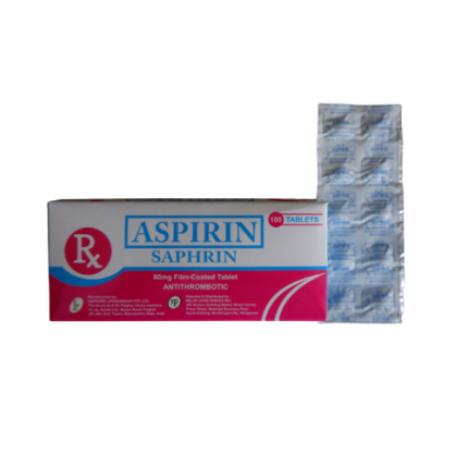 SAPHRIN Aspirin 80mg Film-Coated Tablet 100's price in the Philippines ...
