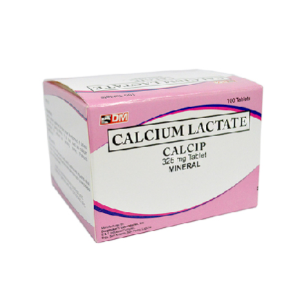Image of CALCIP CALCIUM LACTATE 325MG TABLET 100'S