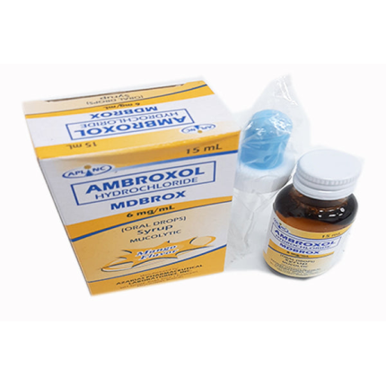 Image of MDBROX AMBROXOL HYDROCHLORDIE 6MG / ML SYRUP (ORAL DROPS) 15ML MANGO