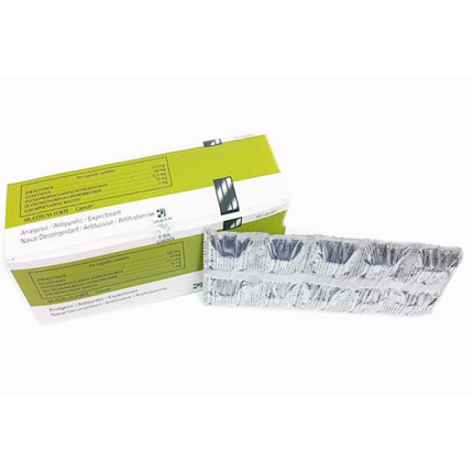 Image of MUCOTUSS FORTE 1 CAPSULE - PARACETAMOL / GUAIFENESIN / PHENYLPROPANOLAMINE / DEXTROMETHORPHAN / CHLORPHENAMINE 325MG / 50MG / 12.5MG / 10MG / 1MG