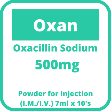 OXAN Oxacillin Sodium 500mg Powder for IM/IV Injection 7mL 10's price ...