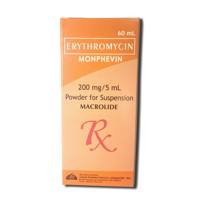 Image of MONPHEVIN ERYTHROMYCIN 200MG POWDER FOR SUSPENSION 60ML