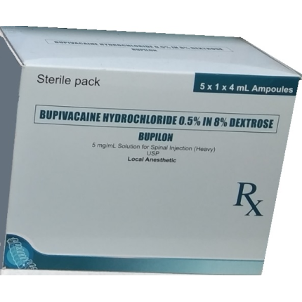 BUPILON Bupivacaine Hydrochloride / Dextrose 0.5% / 8% Solution for ...