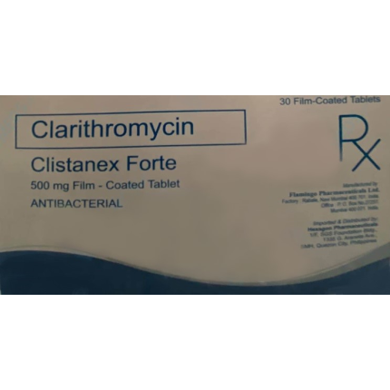 CLISTANEX FORTE Clarithromycin 500mg Film-Coated Tablet 30's price in ...