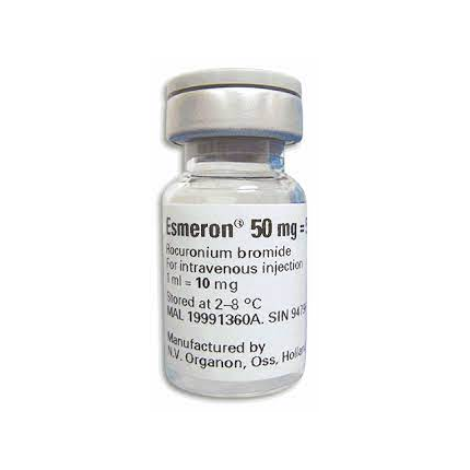 Image of ESMERON ROCURONIUM BROMIDE 50MG / 5ML (10MG/ ML) SOLUTION FOR IV INJECTION 5ML 10'S