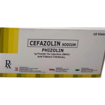 PHIZOLIN Cefazolin Sodium 1g Powder for IM/IV Injection 10's price in ...