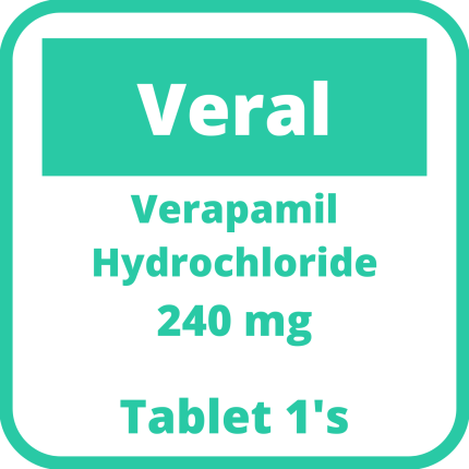 VERAL Verapamil Hydrochloride 240mg Sustained Release Tablet 1's price ...