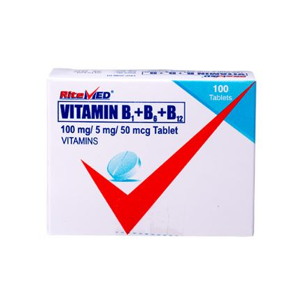Image of RITEMED VITAMIN B1 / VITAMIN B6 / VITAMIN B12 100MG / 5MG / 50MCG TABLET 1'S