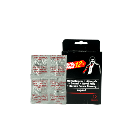 Image of ROGIN-E MULTIVITAMINS / MINERALS / DEANOL / ROYAL JELLY / KOREAN PANAX GINSENG - 1 CAPSULE