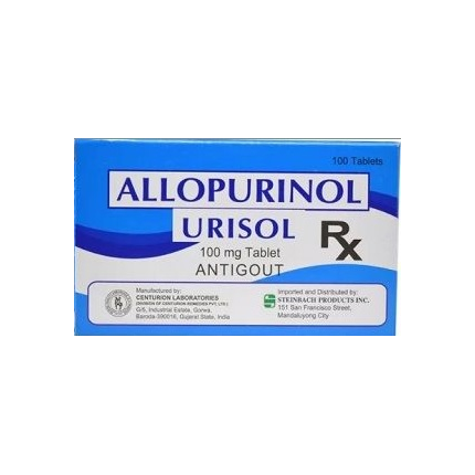 URISOL Allopurinol 100mg - 1 Box x 100 Tablets price in the Philippines ...