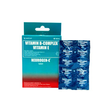 Image of NEUROGEN-E VITAMIN B COMPLEX / VITAMIN E 300MG / 100MG / 1MG / 100IU - 1 TABLET