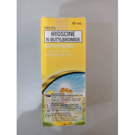 Image of SAPHYOSCINE HYOSCINE N-BUTYLBROMIDE 1 MG / ML SYRUP 60ML