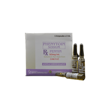 Image of FENTIN PHENYTOIN SODIUM 50MG / ML SOLUTION FOR IM/IV INJECTION 2ML 5'S