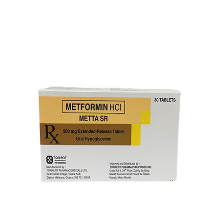METTA SR Metformin Hydrochloride 500mg Extended-Release Tablet 1's ...
