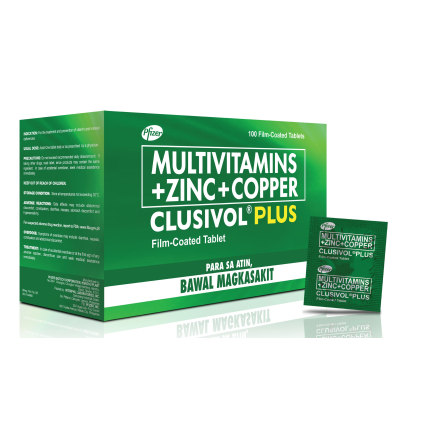 Image of CLUSIVOL PLUS MULTIVITAMINS / ZINC / COPPER FILM-COATED TABLET 1'S