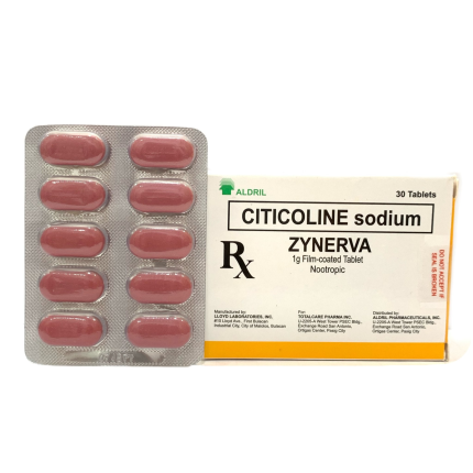 Image of ZYNERVA CITICOLINE SODIUM 1G FILM-COATED TABLET 30'S