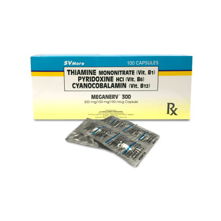 MEGANERV 300 Vitamin B Complex 300mg / 100mg / 100mcg Capsule 1's price ...