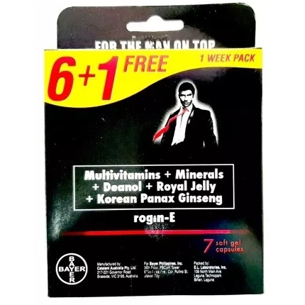 Image of ROGIN-E MULTIVITAMINS / MINERALS / DEANOL / ROYAL JELLY / KOREAN PANAX GINSENG SOFTGEL CAPSULE 6'S