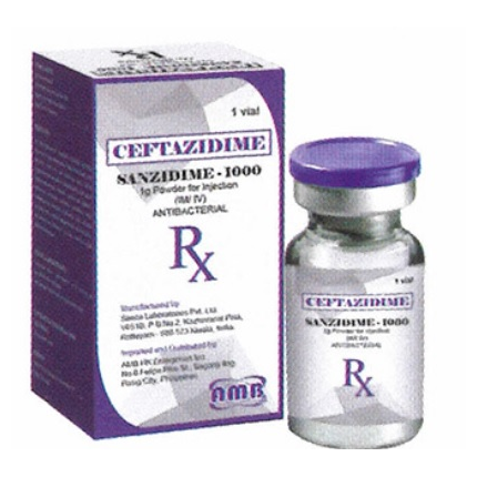 SANZIDIME-1000 Ceftazidime Pentahydrate 1g Powder for IM/IV Injection ...