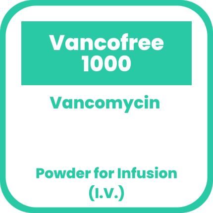 Image of VANCOFREE 1000 VANCOMYCIN 1G POWDER FOR IV INFUSION 20ML