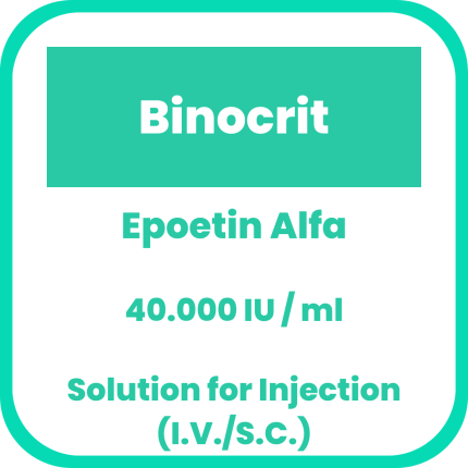 Image of BINOCRIT EPOETIN ALFA 40.000IU / ML SOLUTION FOR IV/SC INJECTION 1ML 1'S