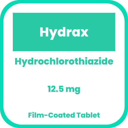 Image of HYDRAX HYDROCHLOROTHIAZIDE 12.5MG FILM-COATED TABLET 1'S