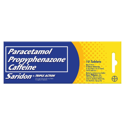 SARIDON TRIPLE ACTION Paracetamol / Propyphenazone / Caffeine 250mg ...