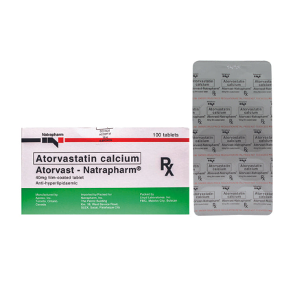 ATORVAST-NATRAPHARM Atorvastatin Calcium 40mg Film-Coated Tablet 100's ...