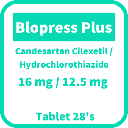 BLOPRESS PLUS Candesartan Cilexetil / Hydrochlorothiazide 16mg / 12.5mg ...