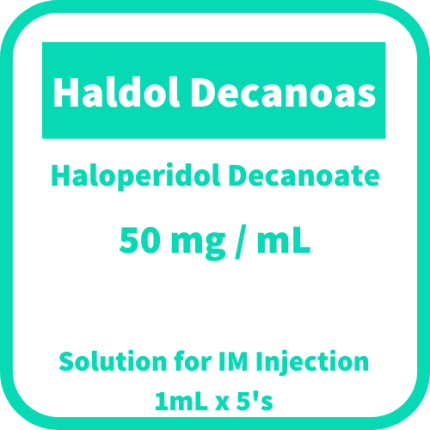 Image of HALDOL DECANOAS HALOPERIDOL DECANOATE 50MG / ML SOLUTION FOR IM INJECTION 1ML 5'S