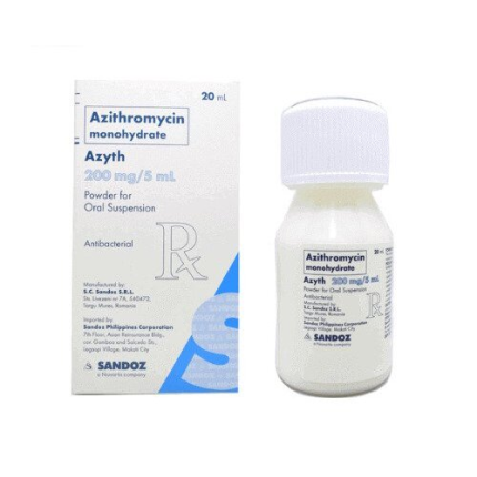 Image of AZYTH AZITHROMYCIN MONOHYDRATE 200MG / 5ML POWDER FOR ORAL SUSPENSION 20ML