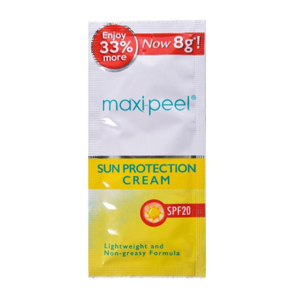 Image of MAXI-PEEL SUN PROTECTION CREAM SPF 20 8G 1'S
