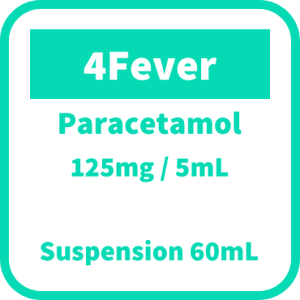 Image of 4FEVER PARACETAMOL 125MG / 5ML SUSPENSION 60ML MELON