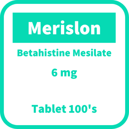 Image of MERISLON BETAHISTINE MESILATE 6MG TABLET 100'S
