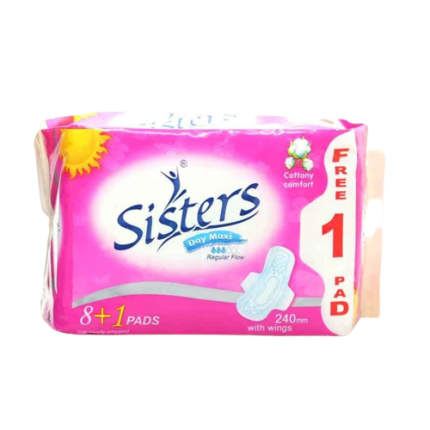 Image of SISTERS DAY MAXI REGULAR FLOW WITH WINGS 8+1 PADS