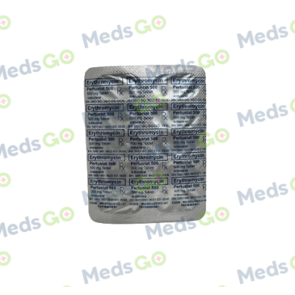 Image of PERTUSTAT 500 ERYTHROMYCIN STEARATE 500MG TABLET 1'S