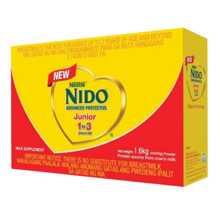 Image of NIDO JR. MILK SUPPLEMENT FOR 1-3 YEARS OLD 1.6KG (4X400G)
