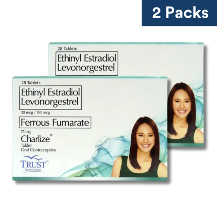 Image of CHARLIZE 28 TABS - SET OF 2 PACKS - ETHINYLESTRADIOL / LEVONORGESTREL / FERROUS FUMARATE 30MCG / 150MCG / 75MG