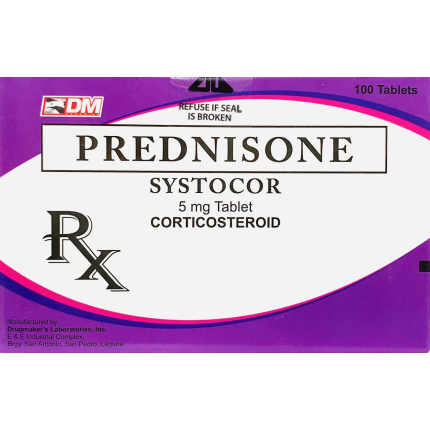 Image of SYSTOCOR PREDNISONE 5MG TABLET 100'S