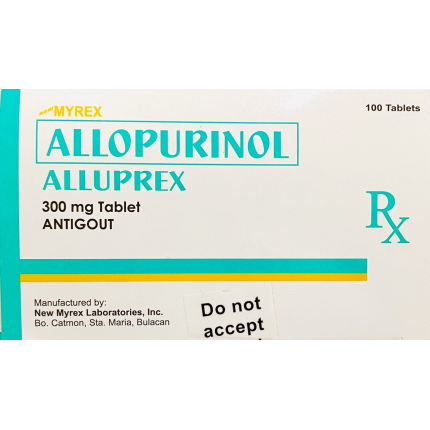 ALLUPREX Allopurinol 300mg - 1 Box x 100 Tablets price in the ...