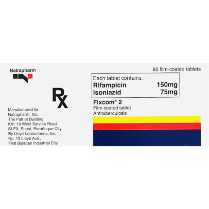 Image of FIXCOM 2 RIFAMPICIN / ISONIAZID 150MG / 75MG - 1 TABLET