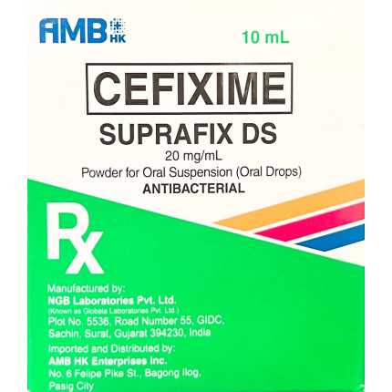Image of SUPRAFIX DS CEFIXIME 20MG / ML POWDER FOR ORAL SUSPENSION 10ML