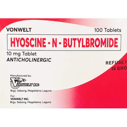 Image of VONWELT HYOSCINE N-BUTYLBROMIDE 10MG - 1 TABLET