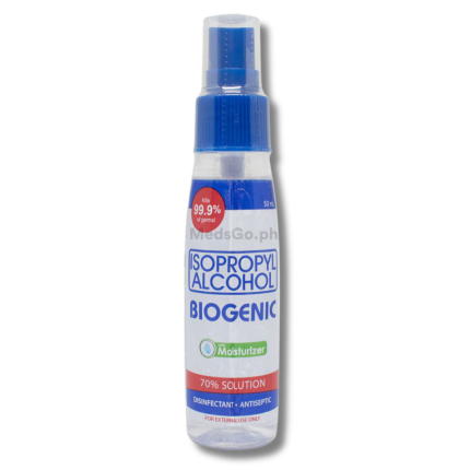 Image of BIOGENIC ISOPROPYL ALCOHOL W/ MOISTURIZER 70% SPRAY SOLUTION 50ML