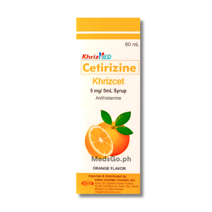 Image of KHRIZCET CETIRIZINE 5MG / 5ML SYRUP 60ML