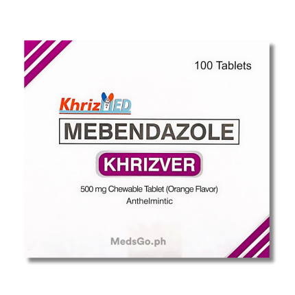 Image of KHRIZVER MEBENDAZOLE 500MG - 10 CHEWABLE TABS