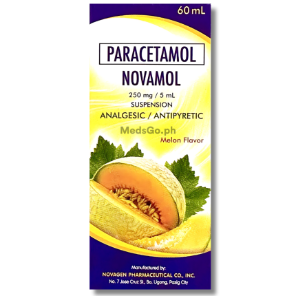 Image of NOVAMOL PARACETAMOL 250MG / 5ML SUSPENSION 60ML MELON